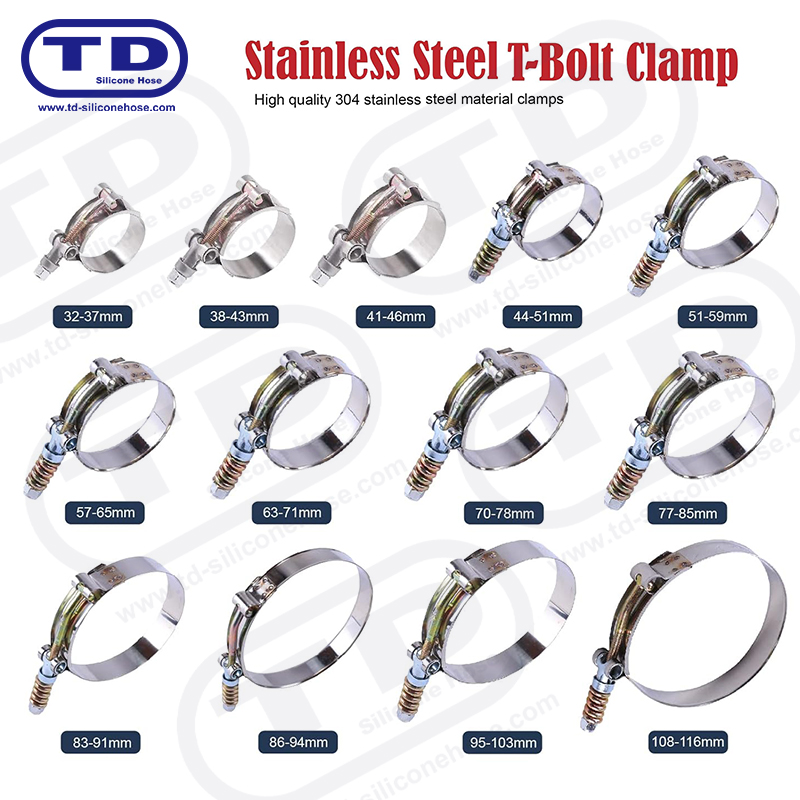 Kẹp ống silicon T-Bolt gia cố mùa xuân