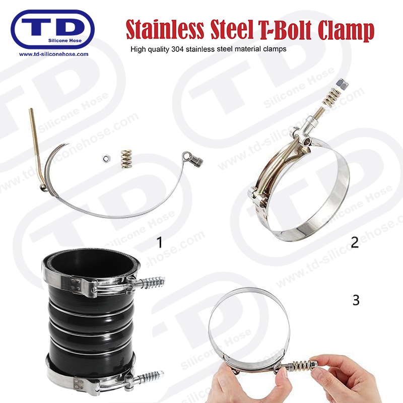 Kẹp ống silicon T-Bolt gia cố mùa xuân