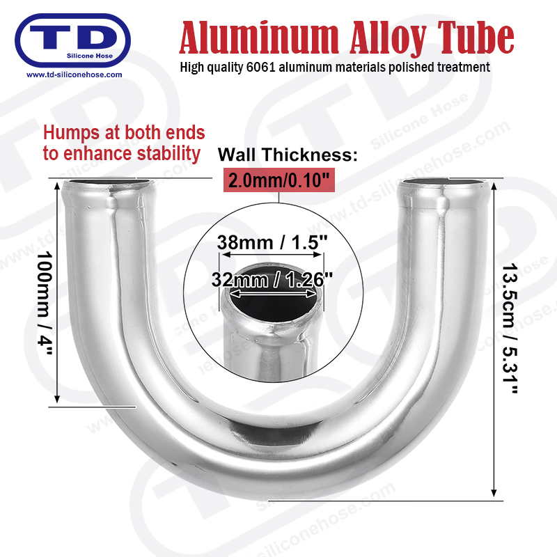 Ống nhôm 180 ° khuỷu tay OD: 1.0 